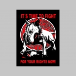 IT´S TIME TO FIGHT FOR YOUR RIGHTS NOW! pánske tričko (nie mikina!!) s dlhými rukávmi vo farbe " metro " čiernobiely maskáč